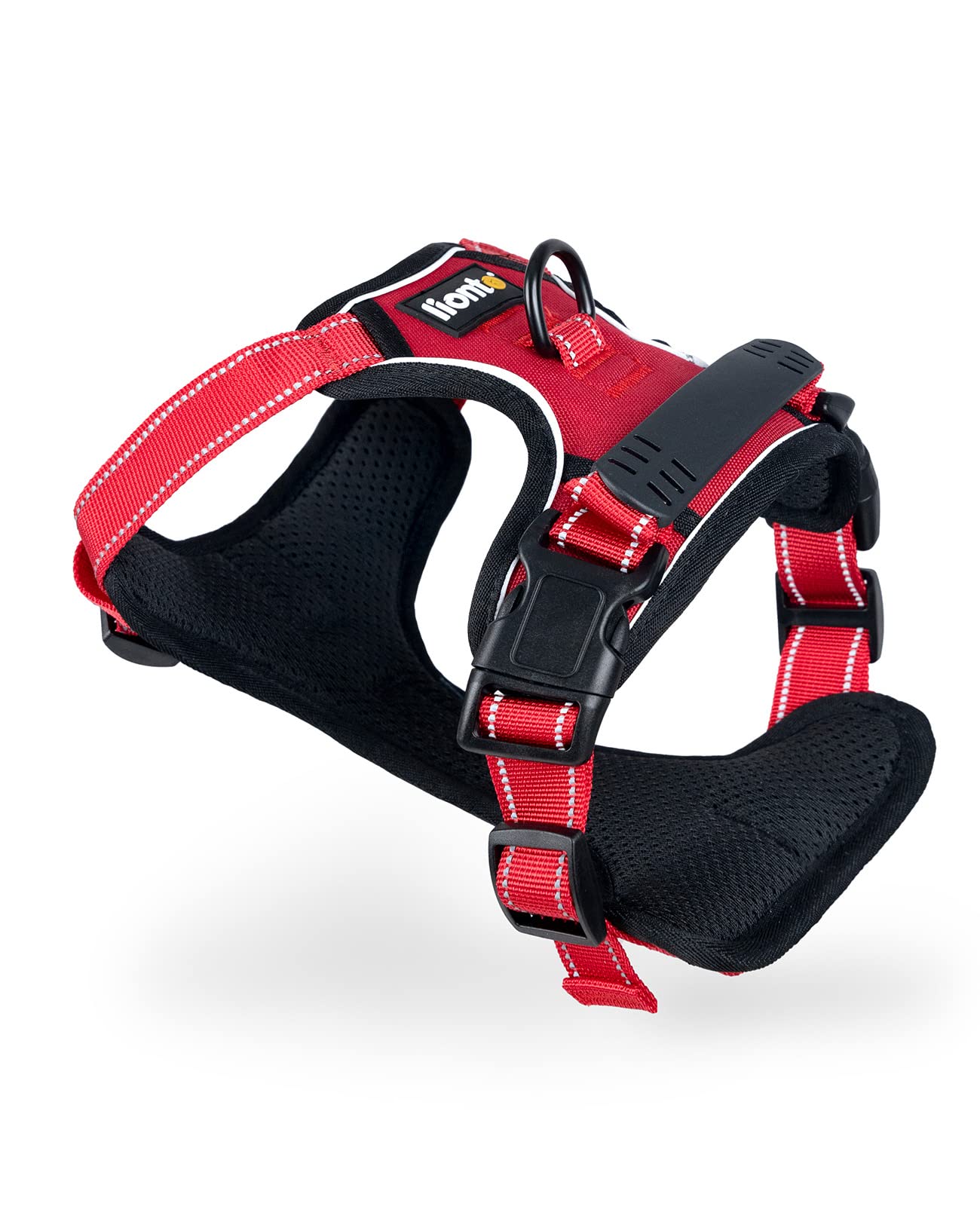 lionto Padded Dog Harness Anti-Pull Reflective Safety Harness Adjustable Size S Red — image 1