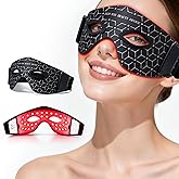 Red Light Therapy for Eyes,LXIANGN 5 Modes RED Light Eye Mask,Eye Massager for Eye Bags Dark Circles Puffiness Wrinkles Fine Lines for Men Women