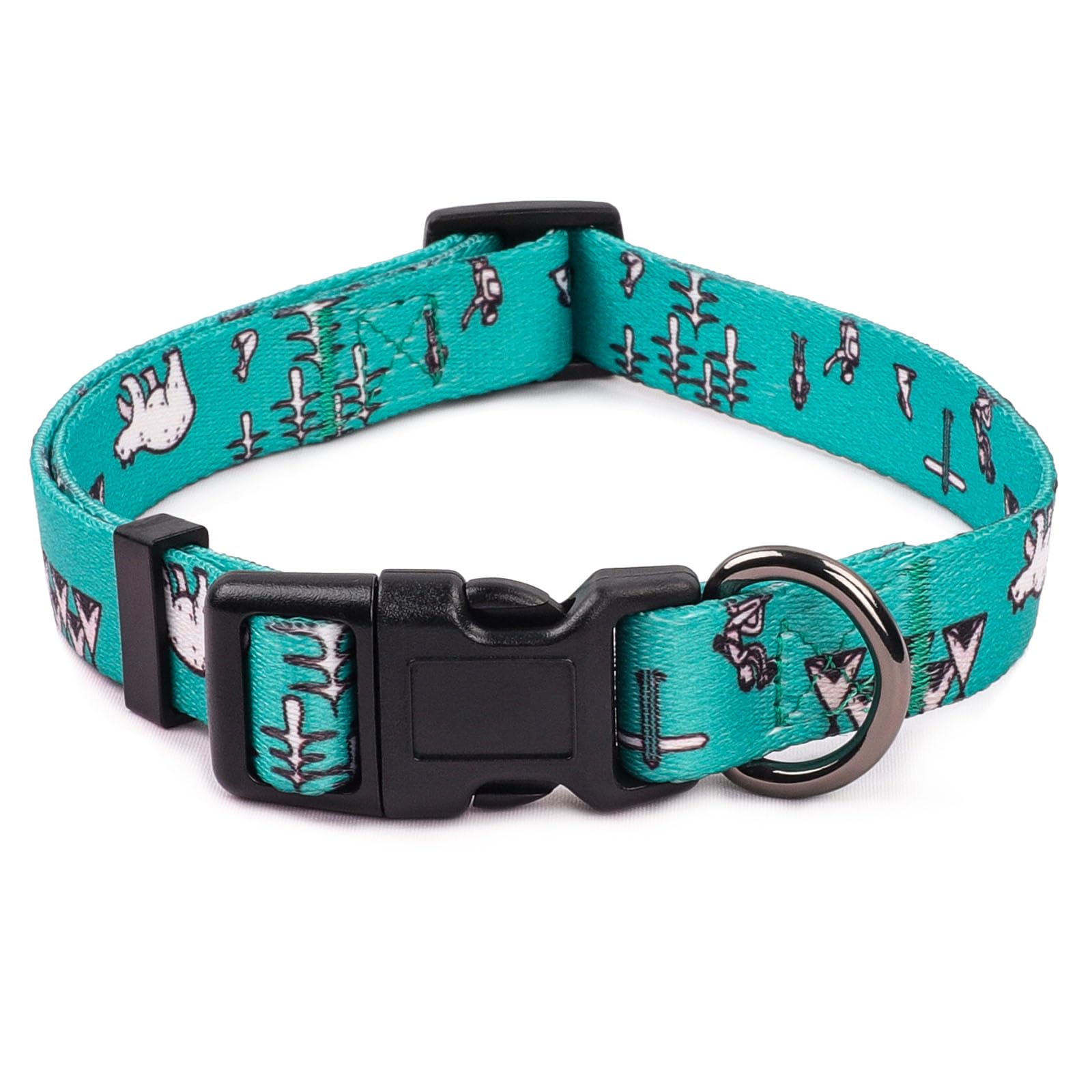 COSYHOMELONDON Dog Collar for Small Dogs, Cute Small Medium Large Dog Pet Collar, with Patterns, Soft Adjustable for Boy Girl Female Male Puppy Dog Collar (Animal Print E, s)