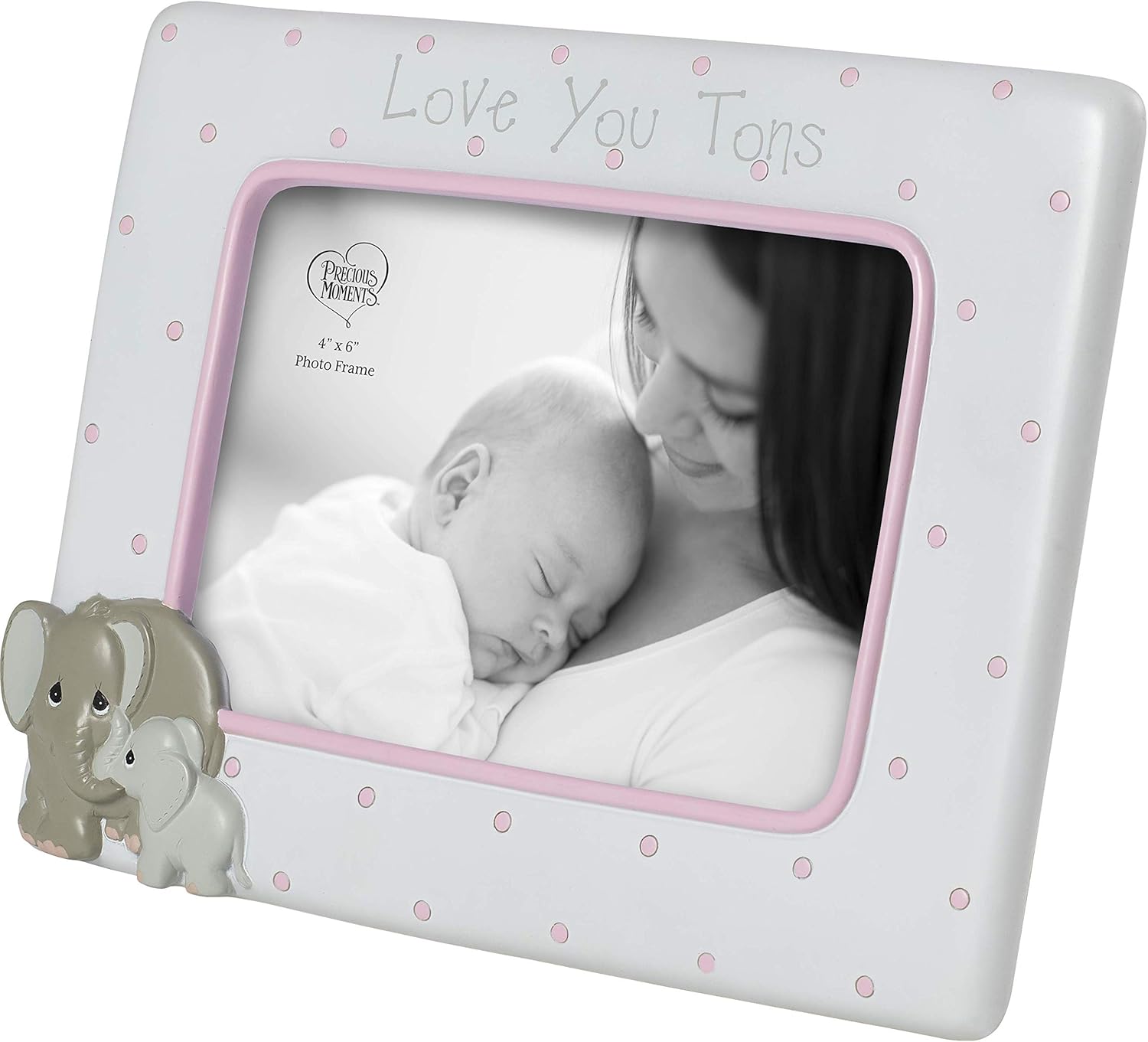 Precious Moments Elephant Love at First Sight Ultrasound 4 x 6 Resin & Glass 183407 Photo Frame, One Size, Multi: Home & Kitchen