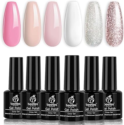 kit de esmalte de unas de gel blanco