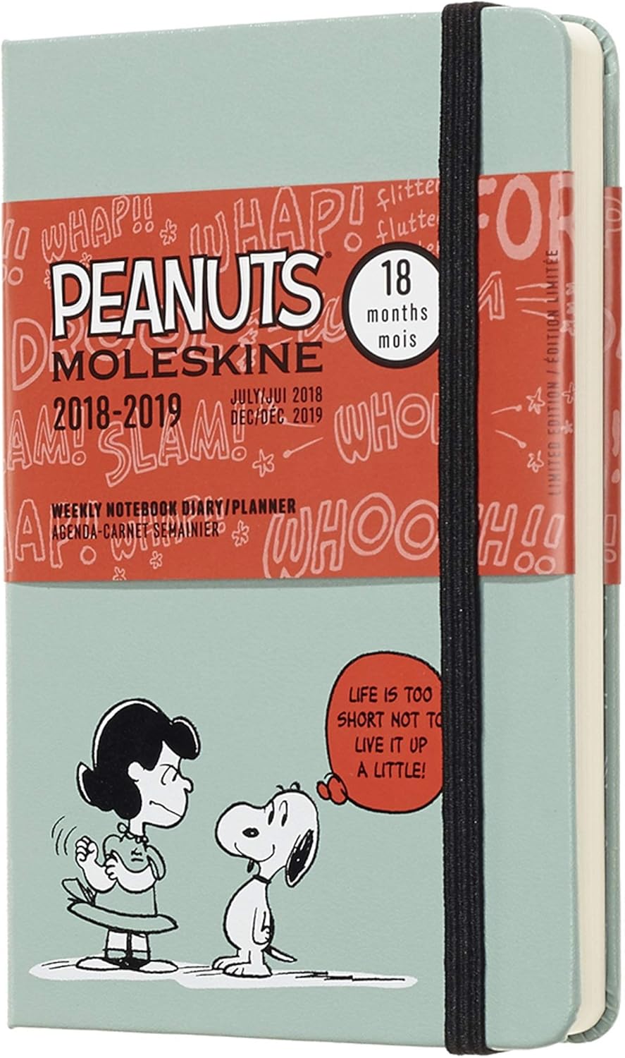 Moleskine 20182019 18M Limited Edition Peanuts Weekly Notebook, Pocket