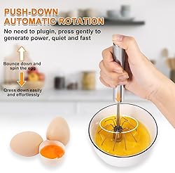 Myasrelae Hand Push Whisk, Semi-Automatic Egg Mini