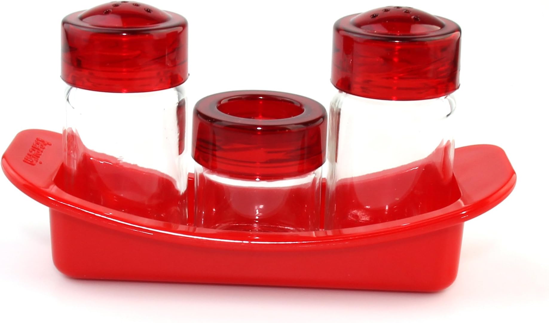 Herevin Venezia Saltshaker with Toothpick Holder Set, 70ml, 2-Pieces, Red