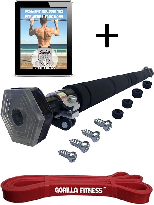 Gorilla FitnessTM | Barra de dominadas para puerta con o sin ...