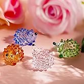 4pcs Blown Hedgehog Figurines Mini Glass Animals Hand Blown Colorful Glass Art Hedgehog Collectible Gift Home Decor