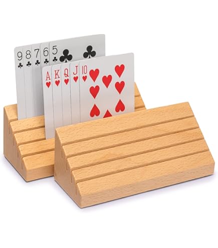 Pack De 4 Soportes Para Cartas Apilables Y Giratorios. Bandeja De Doble Capa Para Juegos De Cartas. Ideal Para Personas Con Artritis, Niños Y Mayores (Colores Variados).