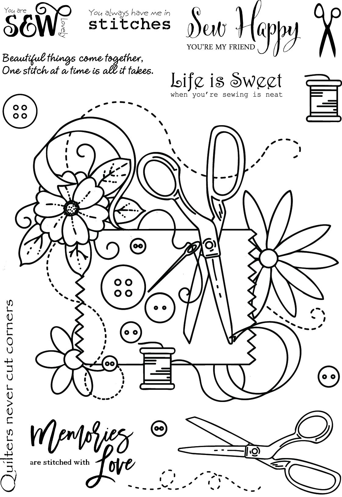 Sharon Callis Crafts Clear Stamps, Polymer, A6