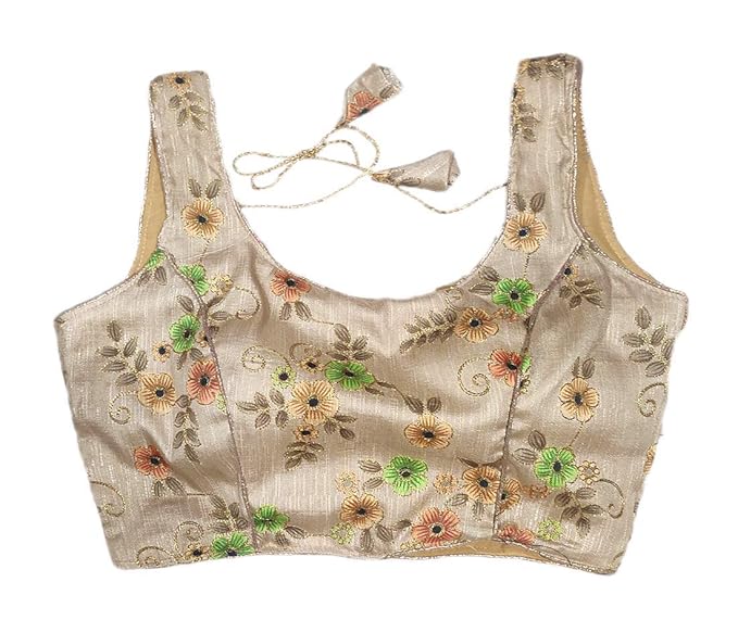 Digital Printed Sleeveless Saree Blouse