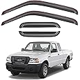 Cxdar Window Rain Guards for 1999-2011 Ford Ranger SuperCab, in-Channel Vent Visors Shades Wind Deflectors for 99-08 Mazda B3000, 99-10 Mazda B4000 Extended Cab
