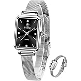 Taxau Womens Watch Fashion Dress Mesh Strap Waterproof Watches for Women Elegant Dainty Two Tone Womens Watch Analog Quartz Easy Read Ladies Watches with Day Date
