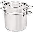 All-Clad Stockpot 12 qt Stainless Steel Multipot With Insert & Lid, Stainless Steel Pot, Induction, Oven Broiler Safe 600F Skillet, Professional Cookware, Silver