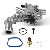 11537534521 Aluminium Thermostat Housing Compatible with Mini Cooper 07-13 | Compatible with Cooper Countryman 2011-2013 - DOHC 4Cyl 1.6L, Replacement for 11538699290, 902-812-Upgraded Aluminium Housing