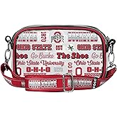 FOCO NCAA College Team Logo Stripe Clear Crossbody Bag