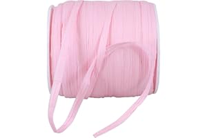 Reliant Ribbon Paper Raffia Ribbon, 1/4 Inch X 100 Yards, Light Pink