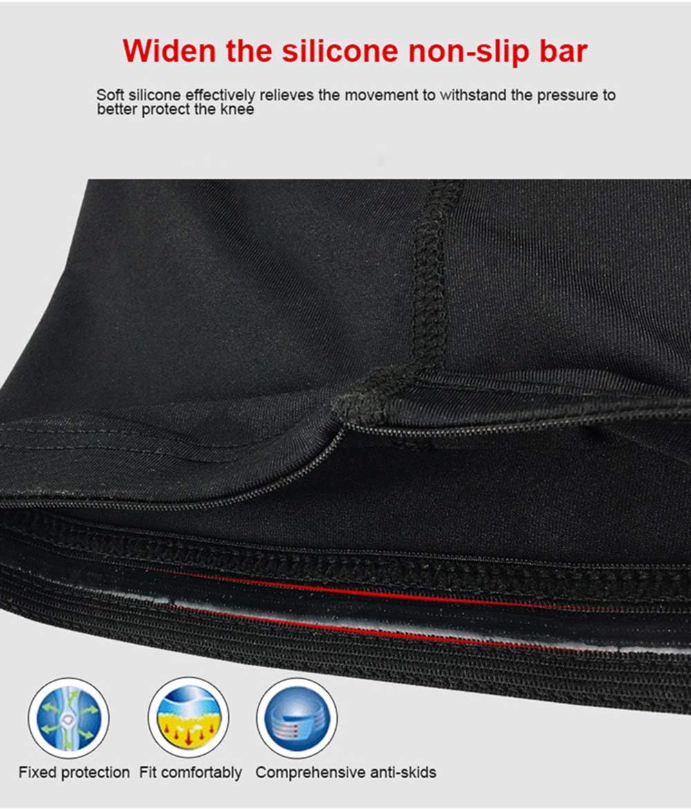 PISIQI Knee Compression Pads Long Leg Sleeve Brace Protection for Basketball, Football & Volleyball (2 Sleeves) : Clothing