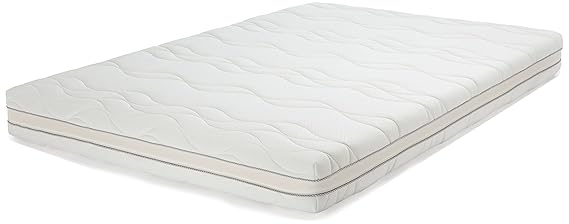 AmazonBasics Extra-Komfort-Memoryschaum-Matratze mit 7 Zonen, H3 - 140 x 190 cm