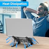 Nayka Adjustable Laptop Stand Portable Folding Ventilated 10-15.6 inch view 7