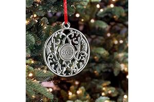 DFUGTA Christmas Ornament - 2024 Solid Pewter Christmas Tree Ornament Handcrafted Pewter Christmas Pendants Decoration DIY Craft Hanging Ornaments for Christmas Trees…