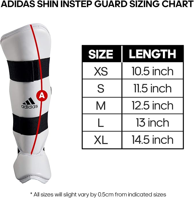 adidas shin pad size guide