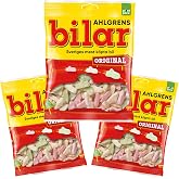 3 Bags x 125g of Ahlgrens Bilar Original - Swedish - Chewy - Marshmallow - Cars - Candies - Sweets