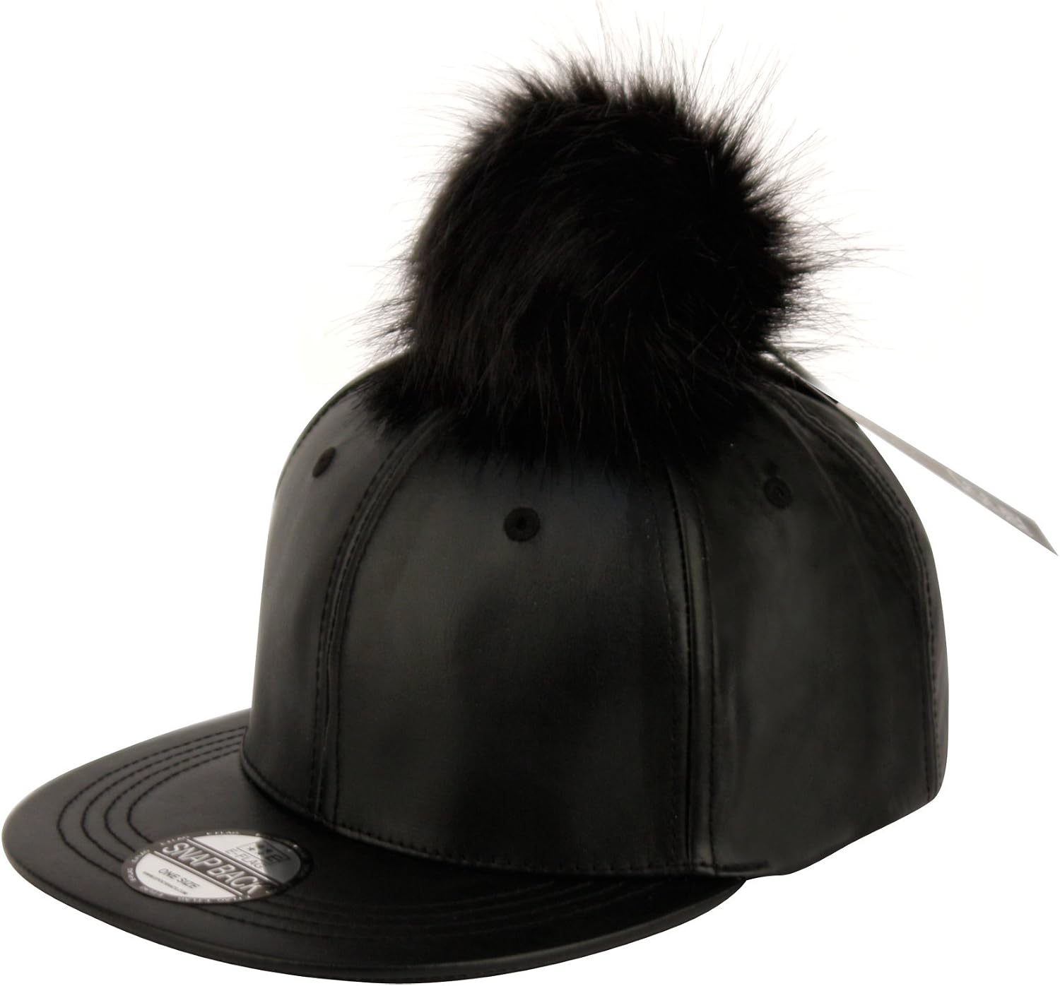 Pom Pom Leather Baseball Cap Sale 