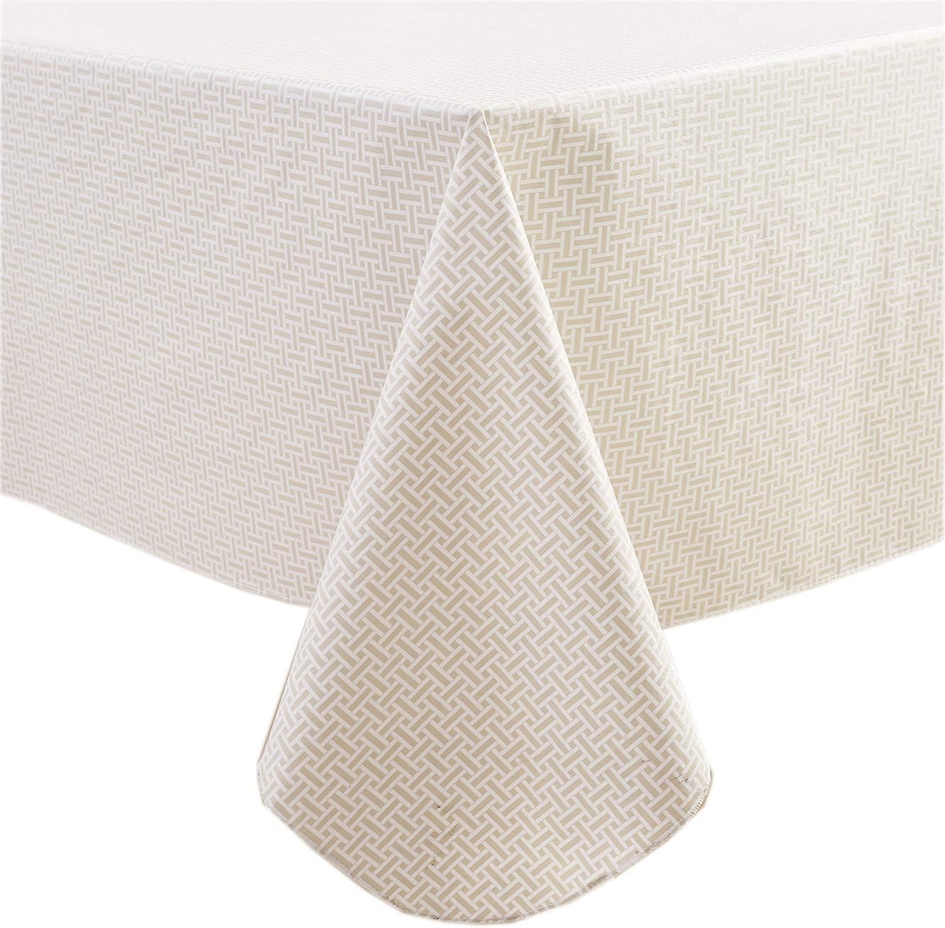 EffortLife Flannel Backed Vinyl Oilcloth Tablecloth Wipe