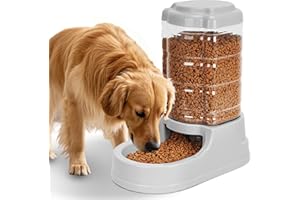 Kenond 9.5L Gravity Large Dog Feeder, Automatic Dog Food Dispenser, Suitable for Indoor/Outdoor