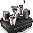 Noideeer Outdoor Camping Pour Over Coffee Maker Set, 9-in-1 Portable Coffee Gift Set For Outdoor Travel Camping