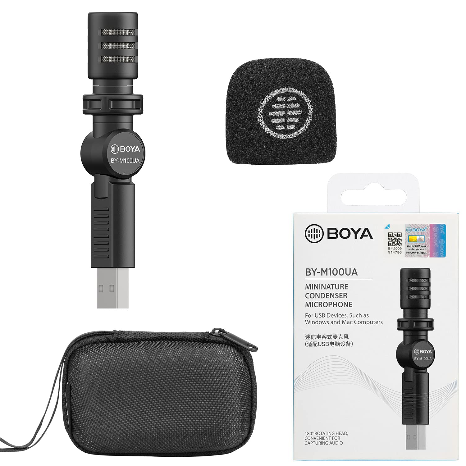 Mua Computer Microphone, BOYA BYM100UA Ultra Light Video Microphone