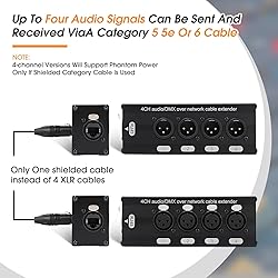 Copkim 10 Pack 4 Channel 3 Pin Multi Network XLR