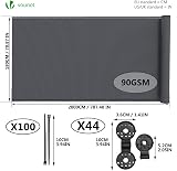 VOUNOT Privacy Netting 1.8x20m Garden Screening 75% Shading UV HDPE Anthracite view 2