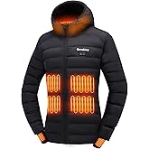 ORRNIKKO Womens Heated Jacket with Battery Pack 12V 20000mAh - Lightweight Electric Heated Coat for Women with Heating Gloves