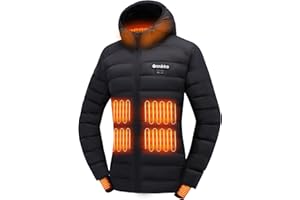 ORRNIKKO Womens Heated Jacket with Battery Pack 12V 20000mAh - Lightweight Electric Heated Coat for Women with Heating Gloves