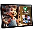 11.1-inch 2K QLED Touch Screen Android 14 Portable Car TV, Car Rear Seat Headrest Monitor Multi-Medias Video Player, Support Phone Mirror Link WiFi Bluetooth, HDMI/RCA Input 2G+32GB