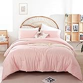 weigelia Pink Comforter Full Size Set – Soft All-Season Bedding with 300GSM Fluffy Microfiber, Includes 2 Matching Pillowcases – Elegant Blush Pink Comforter for Girls, Teens, and Women