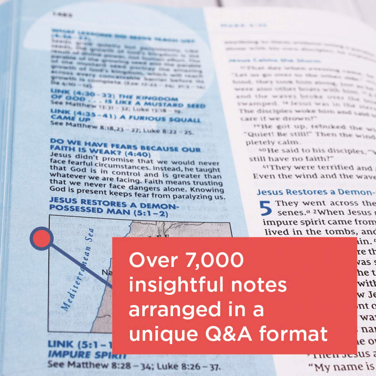 NIV, Quest Study Bible, Hardcover, Blue, Comfort Print: The Only Q and A Study Bible