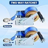 FreeTec 2500 lbs Manual Hand Winch with 10m Strap for Trailer Boat Caravan view 7