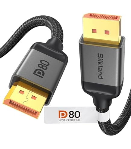 YaloloSay Displayport ケーブル HDR対応 2m Amazon.com: Silkland Short 54Gbps DisplayPort 2.1 Cable 1.5FT
