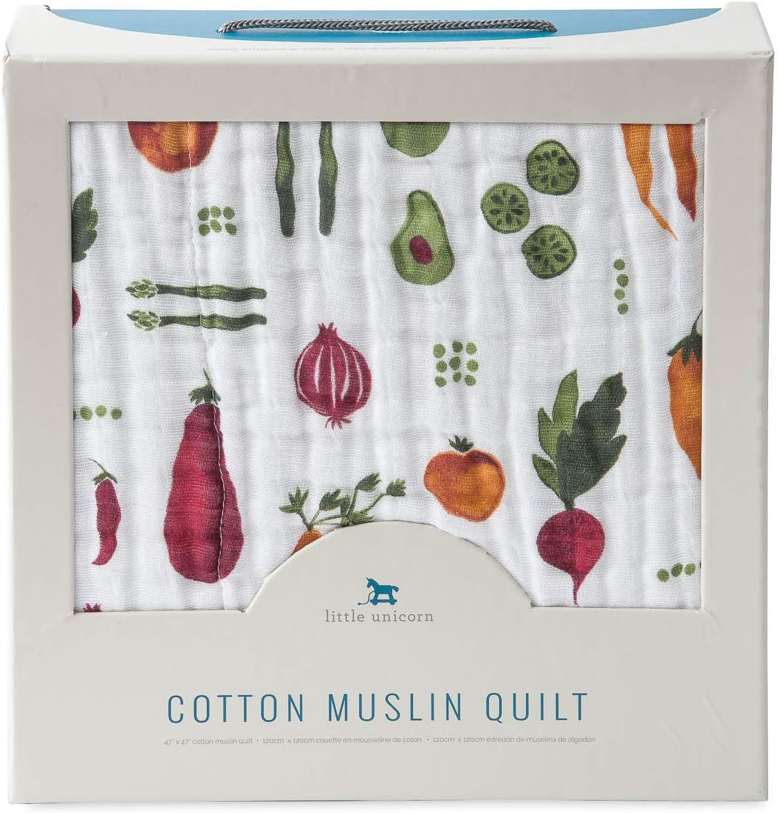 little unicorn farmers market swaddle