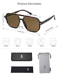 SOJOS Retro Trendy Aviator Polarized Sunglasses Men