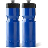 50 Strong Sports Water Bottles &ndash; Reusable 22 oz BPA-Free Plastic Bottles with Pull Top Cap &ndash; Made in USA &ndash; Top Rack Dishwasher Safe &ndash; Fits Most Bike Cages Brand