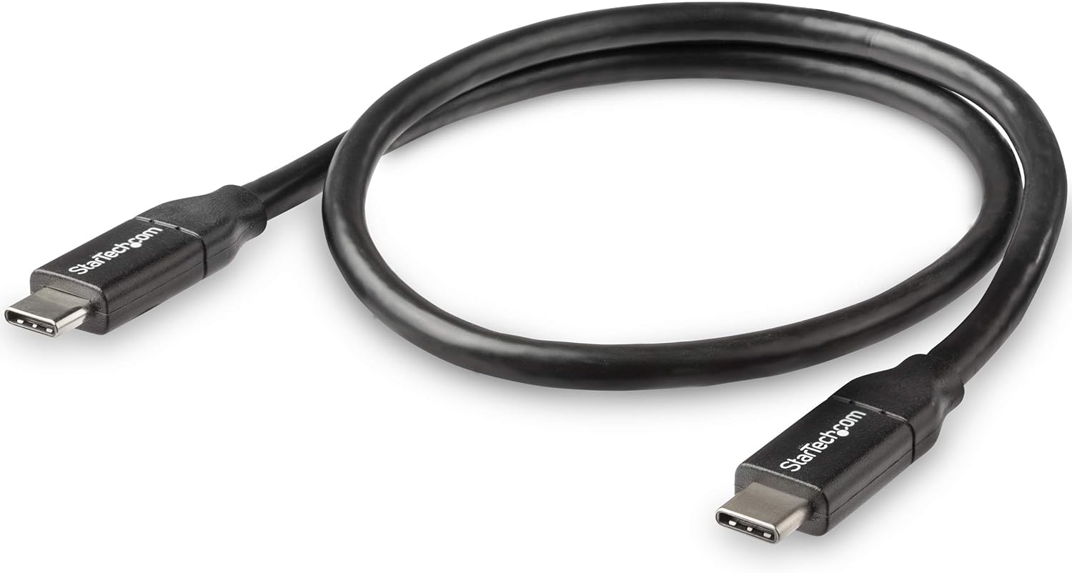 StarTech.com USB C to USB C Cable, 1.5 ft / 0.5m, 5A PD, White, USB 2.0, USB-IF Certified, USB Type C Cable - Image 4