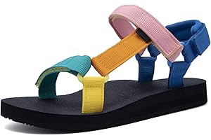 LAMINCOA Women's Sandals Casual Summer Sandals for Women with Arch Support Yoga Mat Insole Lightweight Water Shoes Outdoor