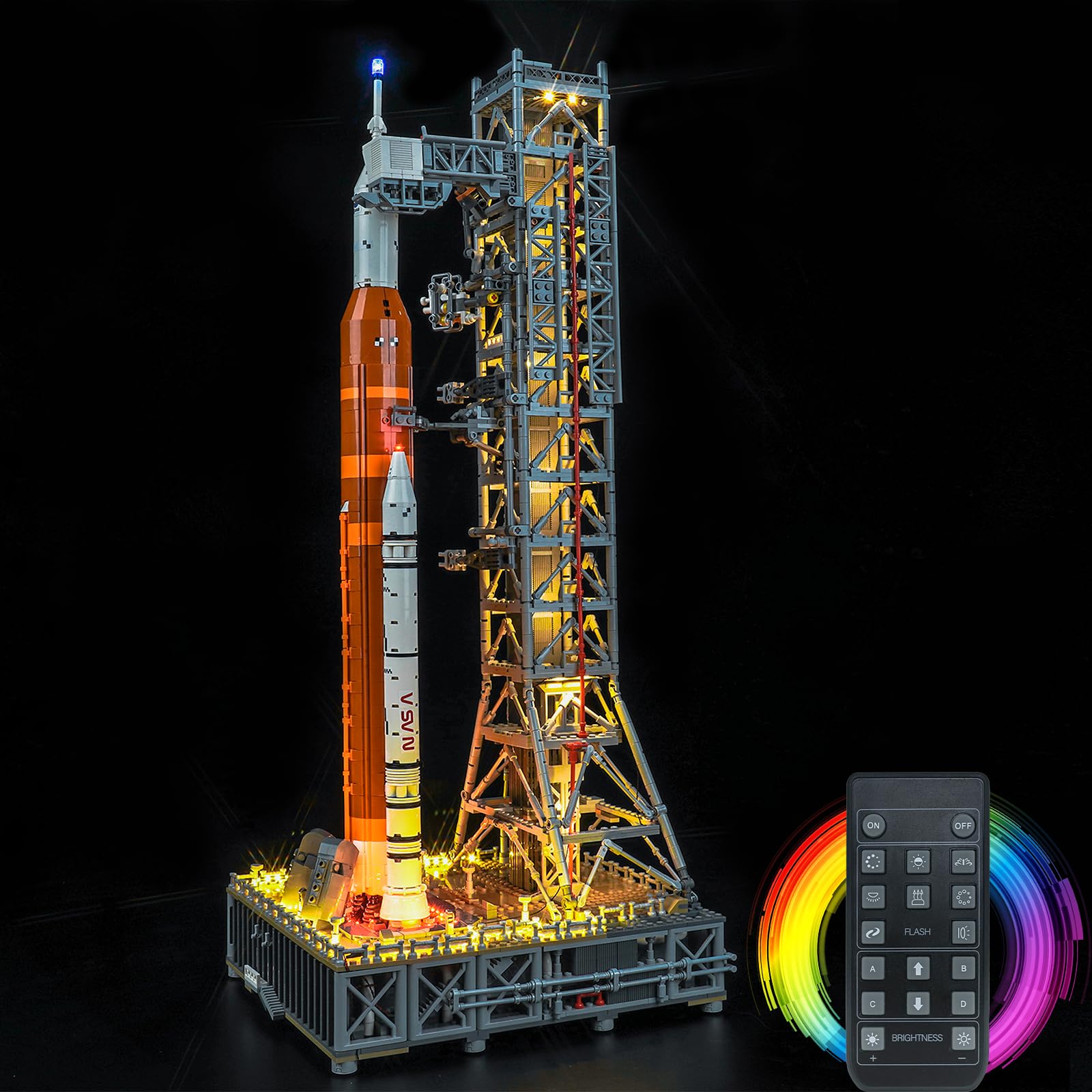 Remote Control Light Kit for Lego NASA Artemis Space Launch System 10341 (No Model), Led Light Set for Lego NASA Artemis Space Launch System Creative Toys