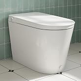 HOROW HR-N30 Non-Electric Bidet Toilet with Battery Auto Flush | 12 Inch Rough-In, One Piece Tankless Toilet, No Outlet Needed, Dual Nozzle Cool Water Wash, 17in ADA Chair Height, 1.22 GPF