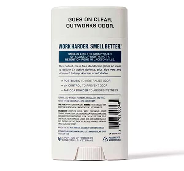 DUKE CANNON MIDNIGHT SWIM ALUMINUM-FREE DEODORANT FOR MEN – AIR DEFENSE, SANDALWOOD + LAVENDER SCENT, 3 OZ – LONG-LASTING, CLEAR GLIDE, SKIN-SOOTHING FORMULA