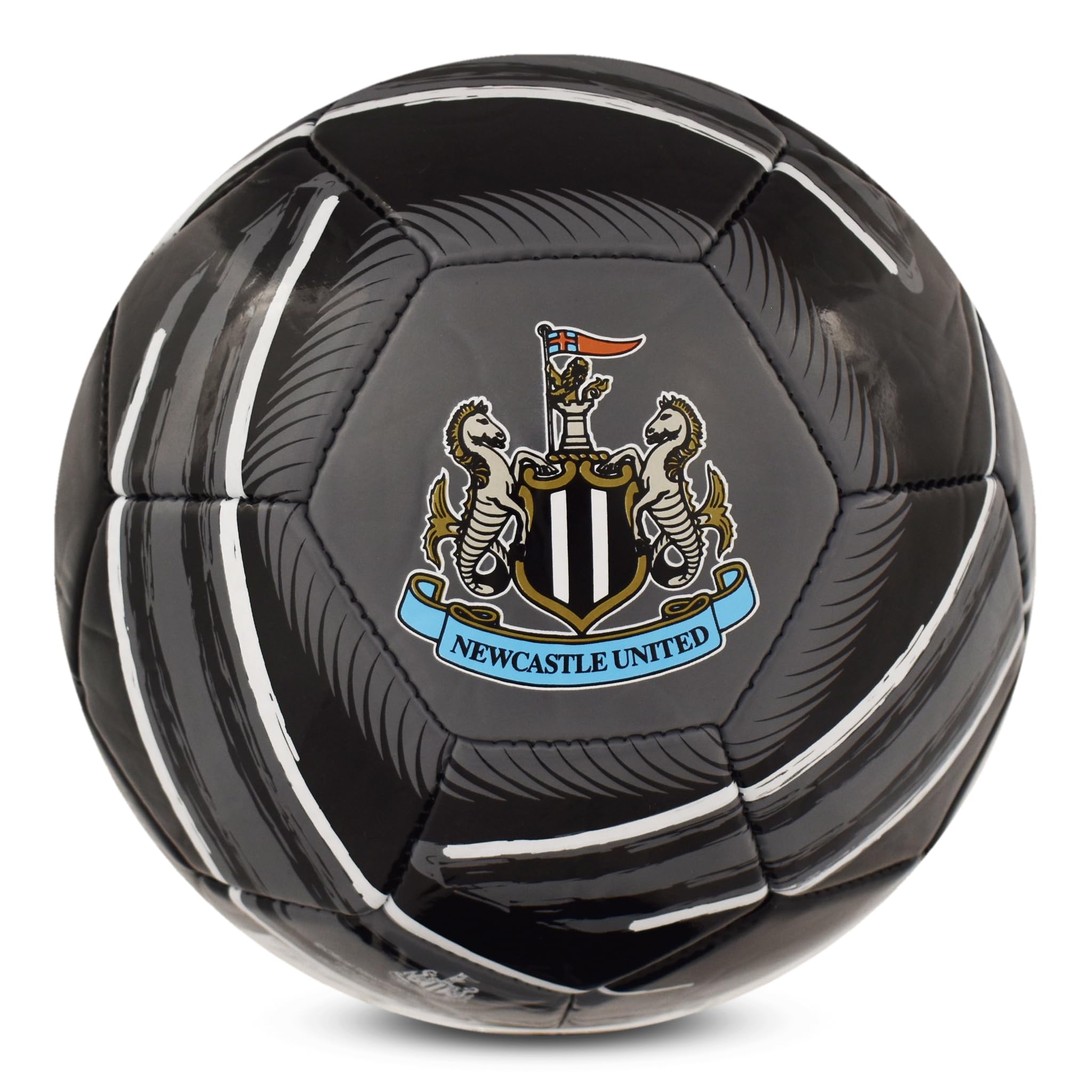 Hy-Pro Officially Licensed Newcastle United F.C. Cyclone Football - Size 5, NUFC, Training, Match, Merchandise, Collectible For Kids and Adults