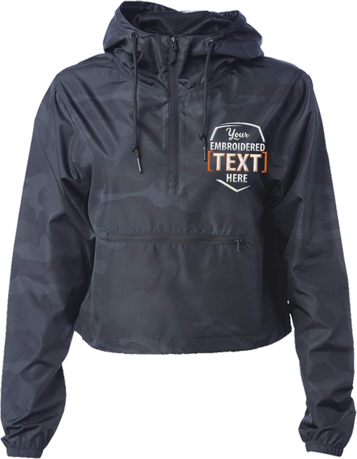 Custom Embroidered Crop Windbreaker for Women Personalized