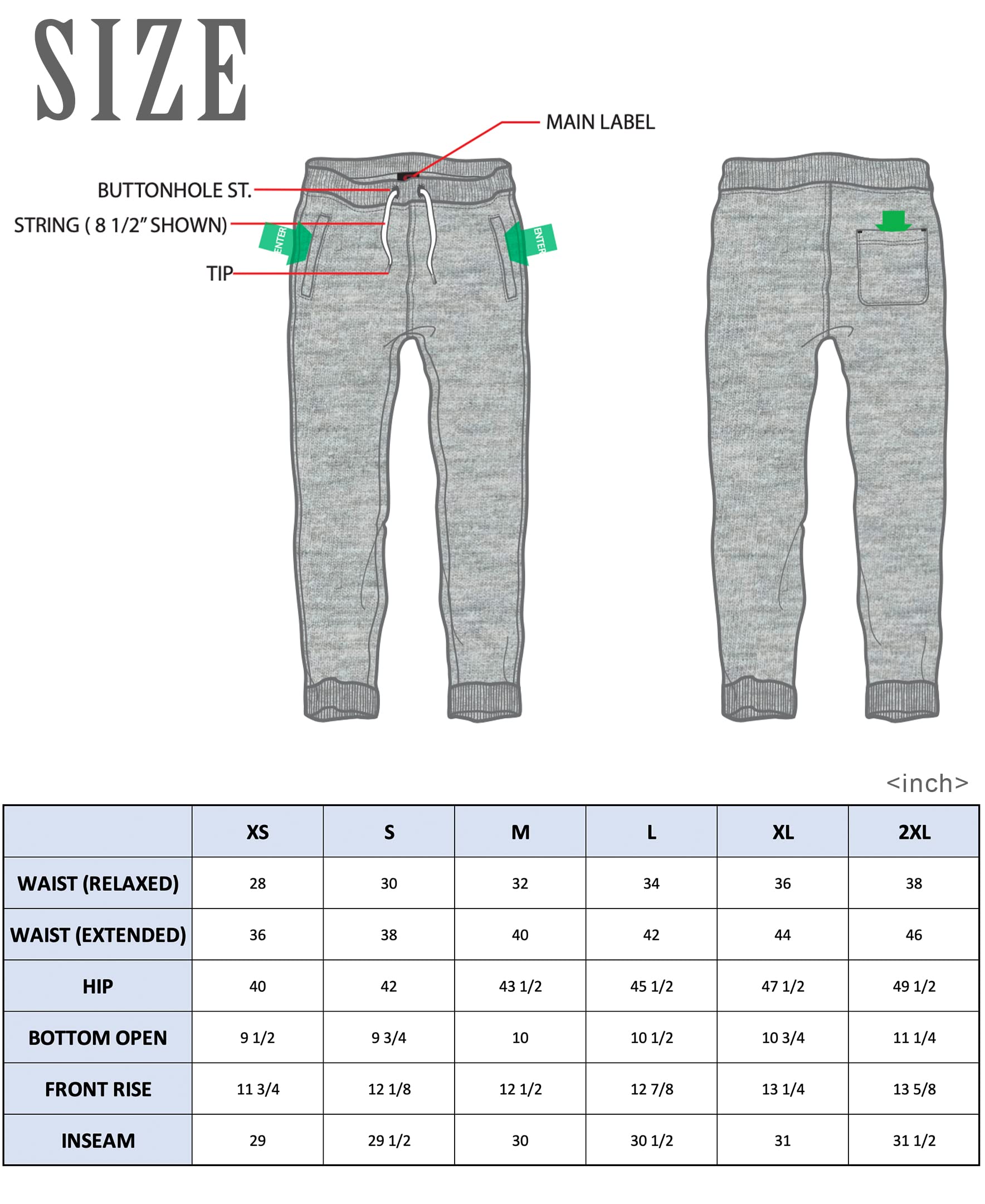 Southpole Mens 1570 Basic Active Fleece Jogger Sweatpants